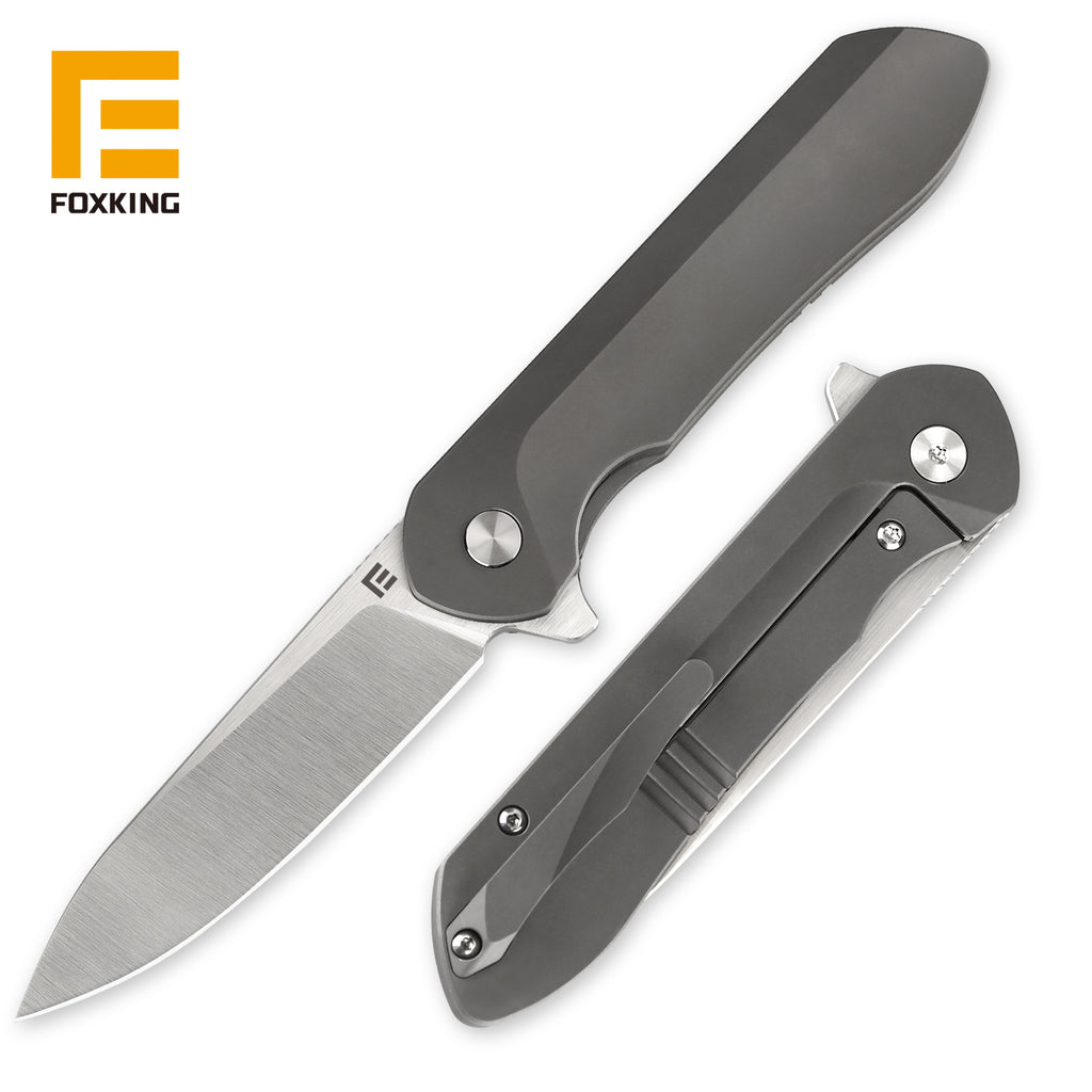Foxking 14C28N Titanium Folding Knife