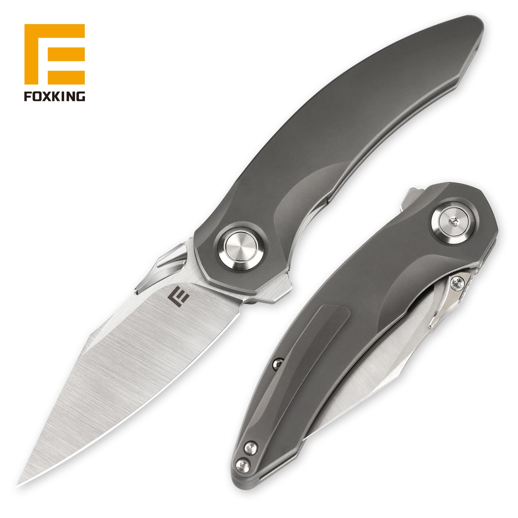 Foxking Ronin M390 Titanium EDC Knife Main image