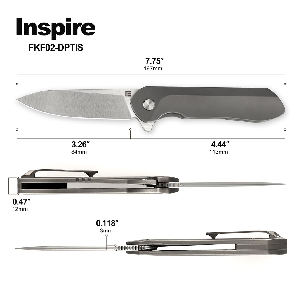 Foxking 14C28N Titanium Folding Knife