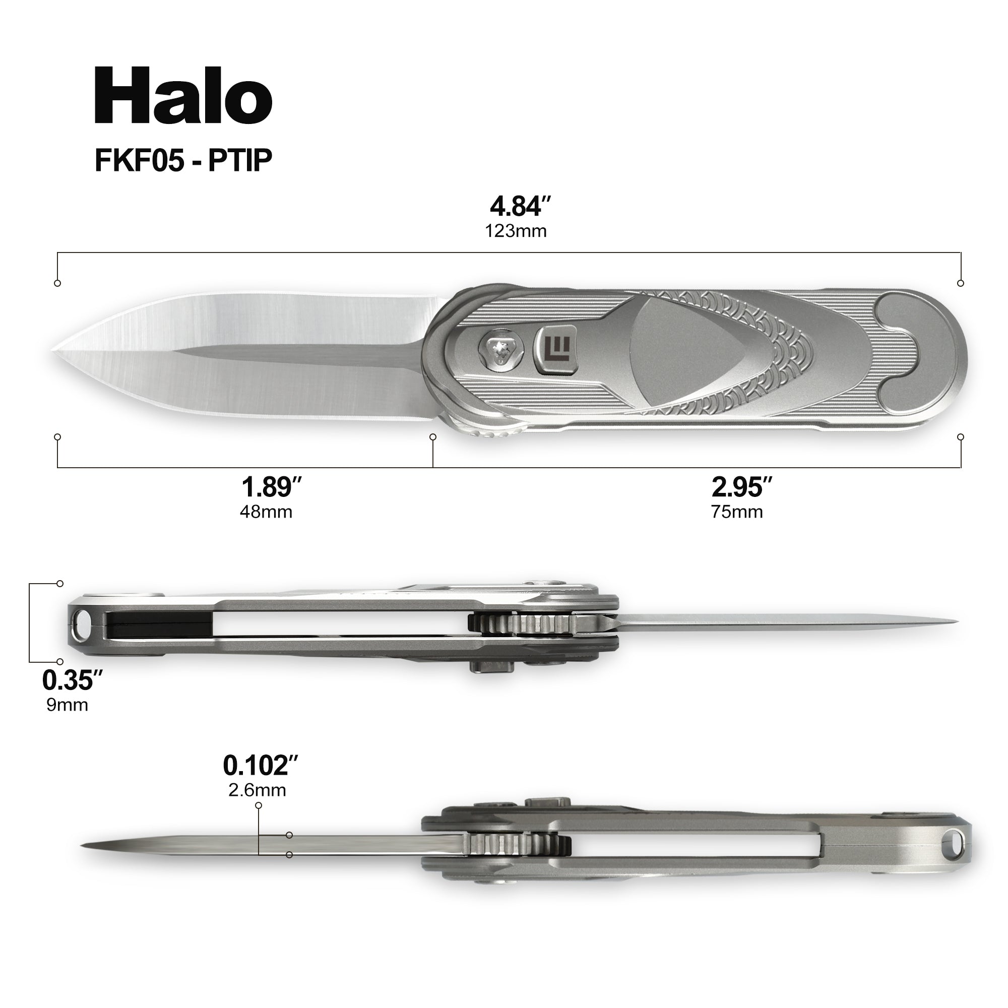 Foxking Halo 14C28N Titanium EDC Knife