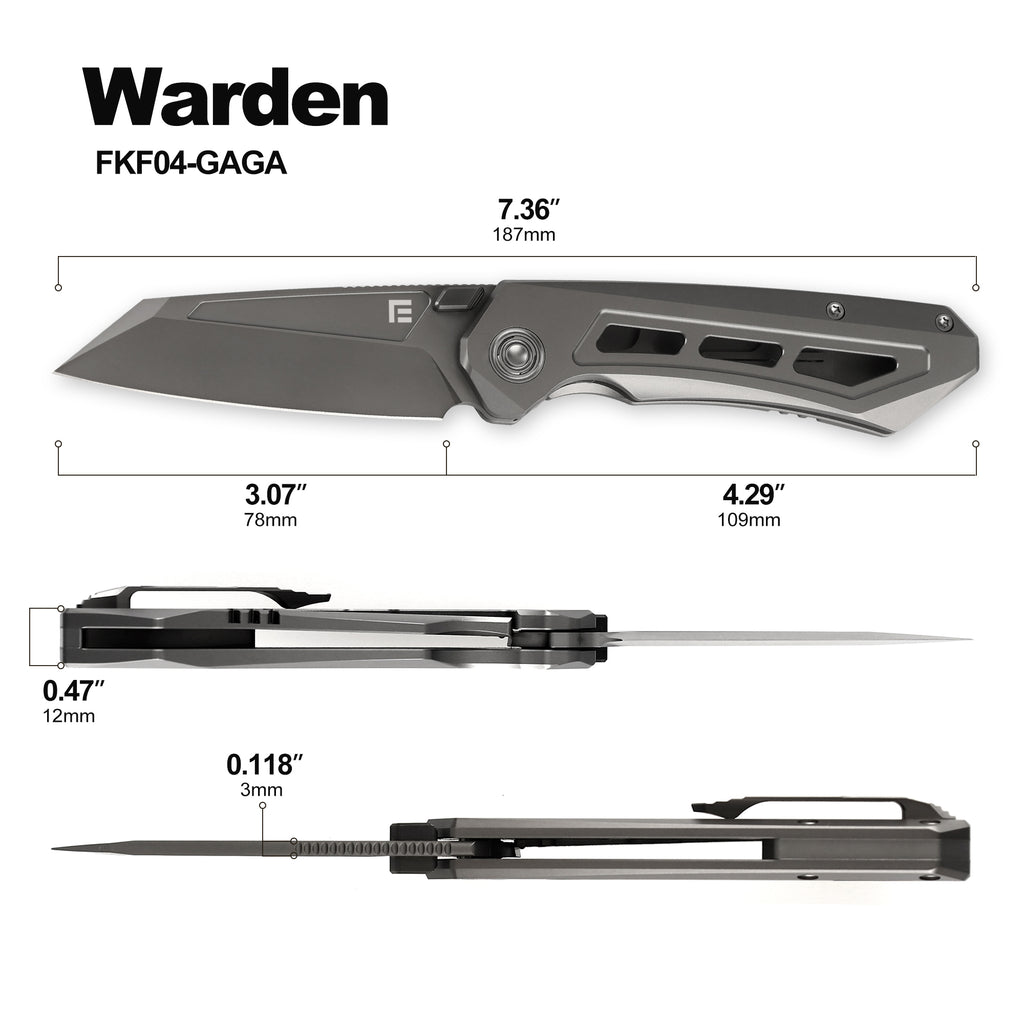 Foxking Warden S35VN Titanium Folding Knife