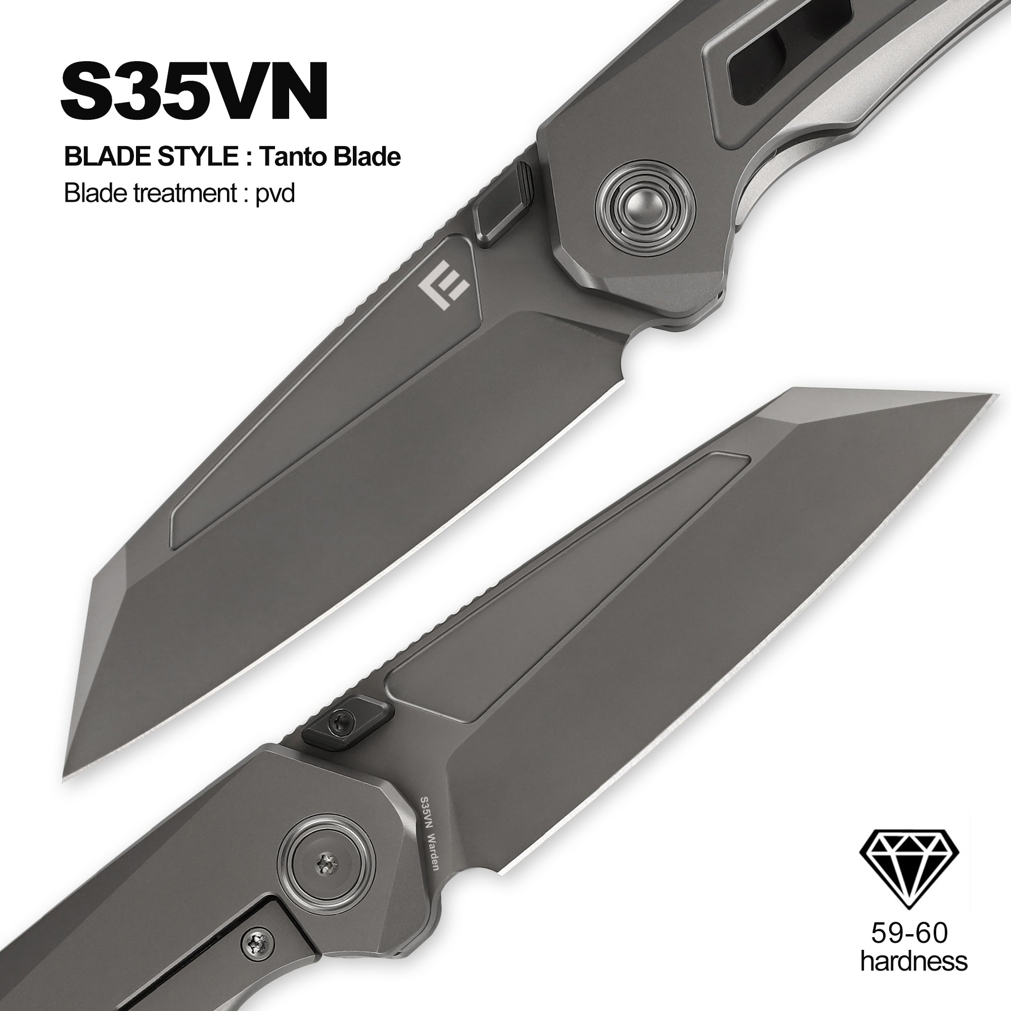 Foxking Warden S35VN Titanium Folding Knife