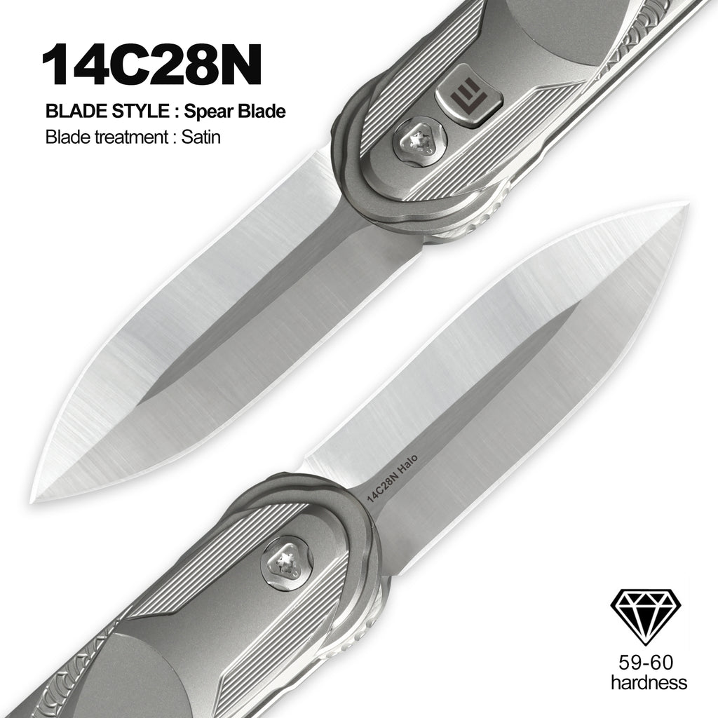 Foxking Halo 14C28N Titanium EDC Knife