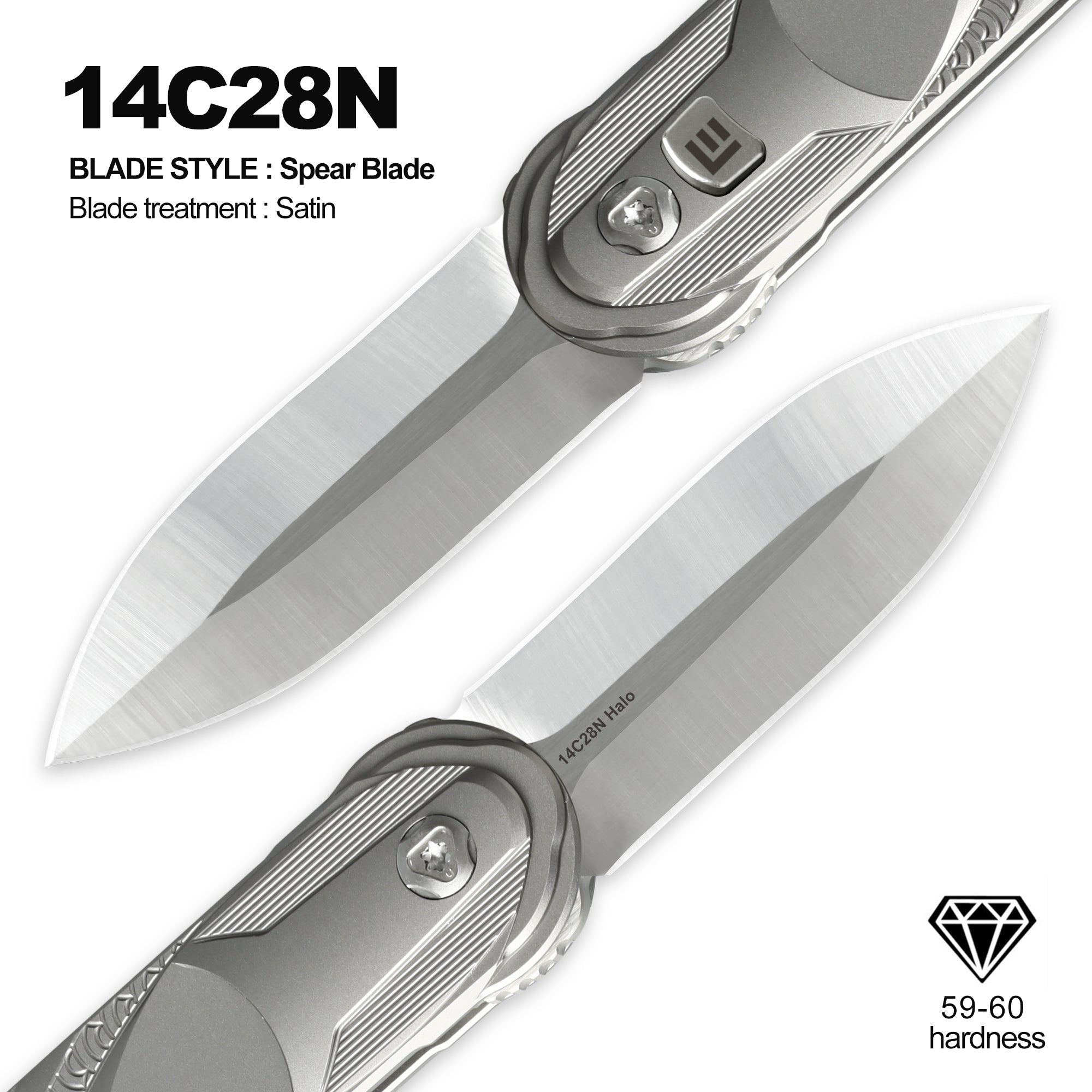 Foxking Halo 14C28N Titanium EDC Knife