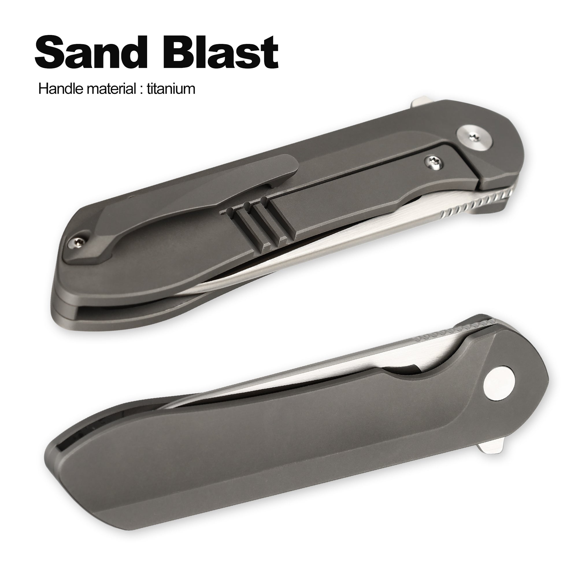 Foxking 14C28N Titanium Folding Knife