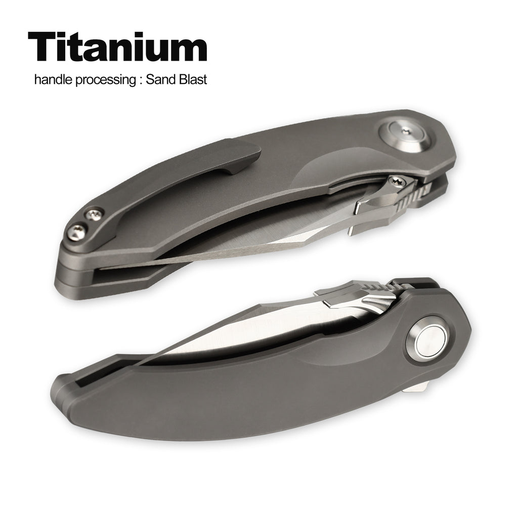 Foxking Ronin M390 Titanium EDC Knife