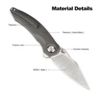 Foxking Ronin M390 Titanium EDC Knife