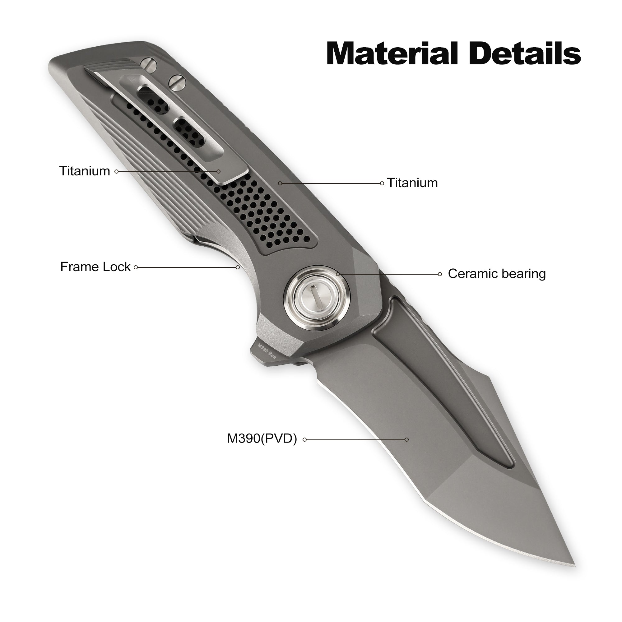 Foxking Bee Titanium EDC Pocket Knife